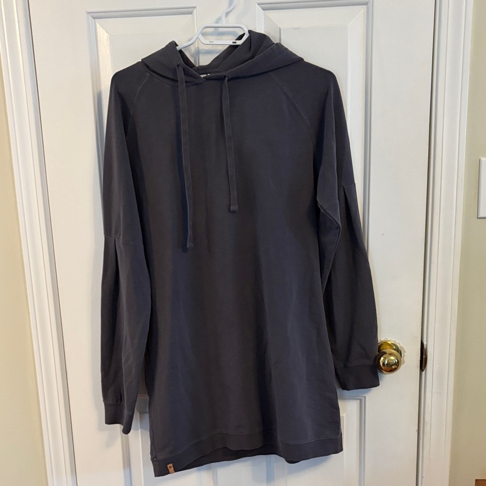 Women's Gray Hoodie Sweater Dress